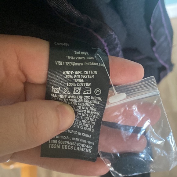 Ted Baker London Jacket Men’s 7 US 3XL Black Mock Neck Full Zip and Button - Picture 8 of 11